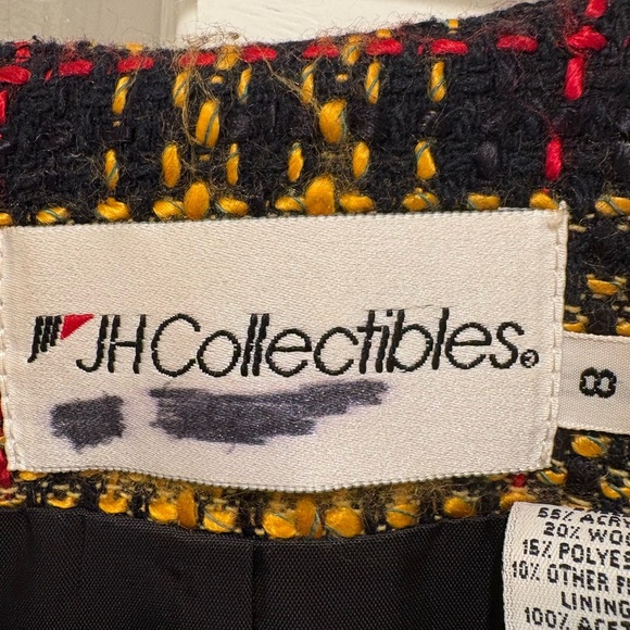 Vintage JH Collectibles Black and Yellow Textured Jacket - Picture 3 of 6